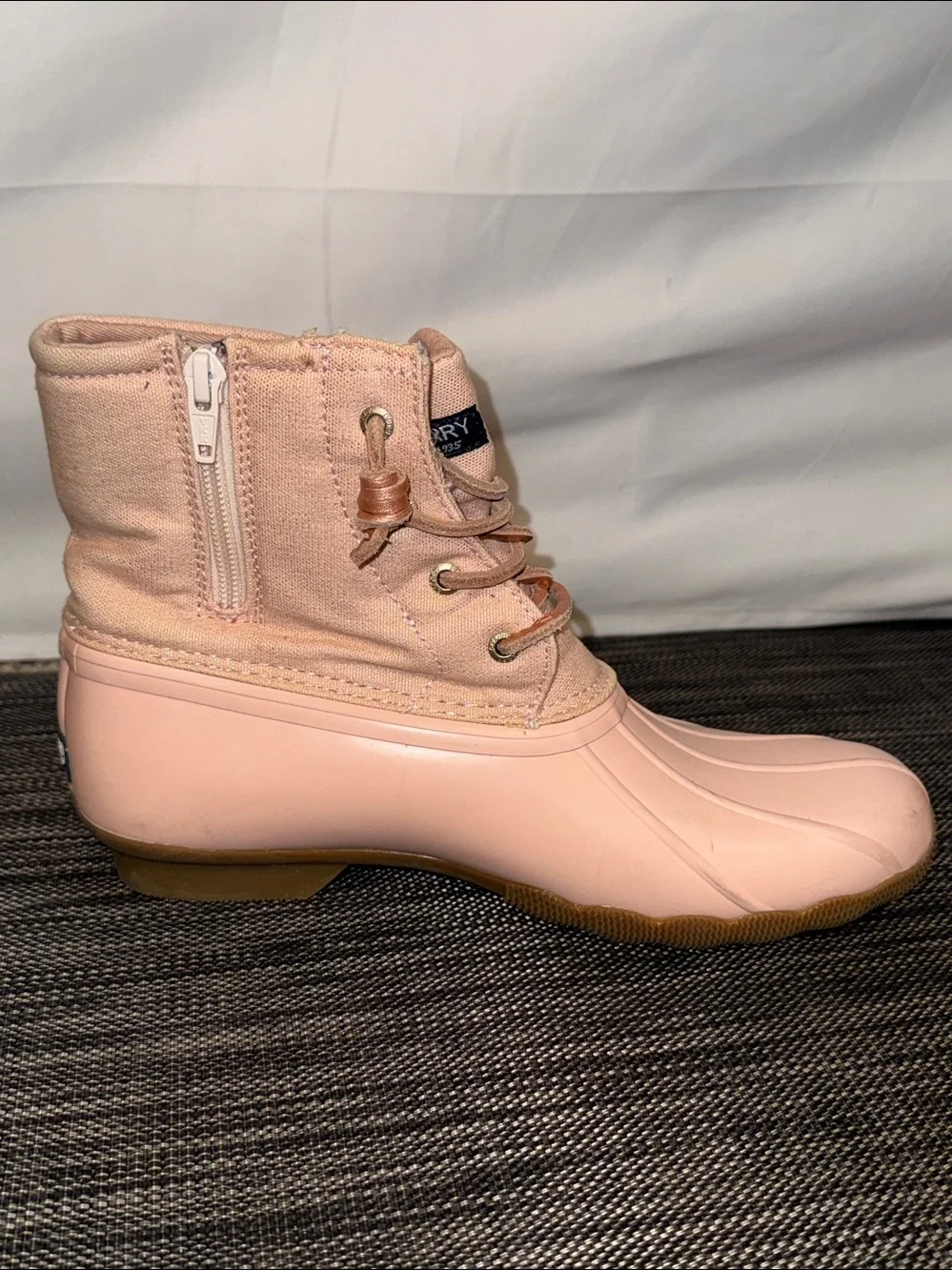 SPERRY SALTWATER BOOTS BLUSH PINK